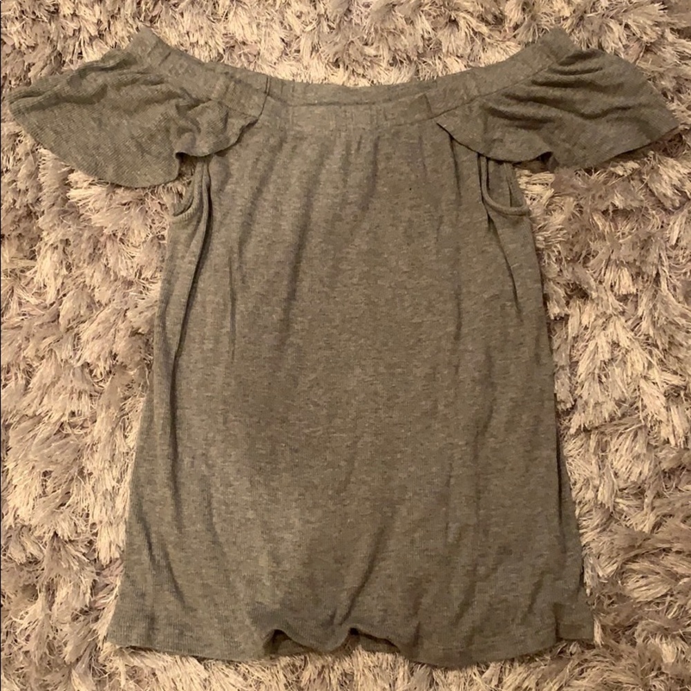 Gray Naked Zebra Top